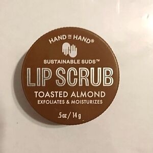 Hand in Hand Organic Toasted Almond Lip Scrub  0.5 oz